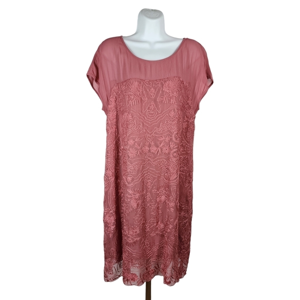 SUNDANCE LILLIAN FLORAL EMBROIDERED DRESS